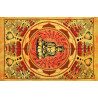 Mini tenture bouddha love flower jaune (110 cm X 70 cm)