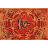 Mini tenture bouddha love flower orange (110 cm X 70 cm)