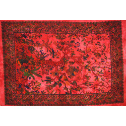 Mini tenture arbre de vie rouge (110 cm X 70 cm)