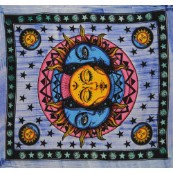 TENTURE MULTICOULEUR SOLEIL ET LUNE