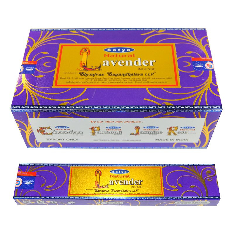 SATYA NATURAL LAVENDEL ( 12 x 15 GRS )
