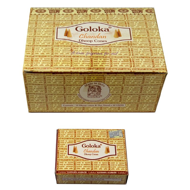 GOLOKA CHANDAN CONES (12 x 10 CONES)