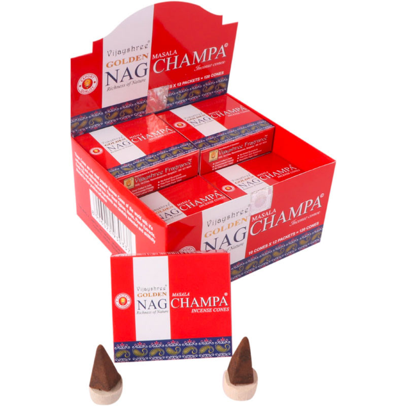 GOLDEN NAG CHAMPA CONES (12 x 10 CONES)
