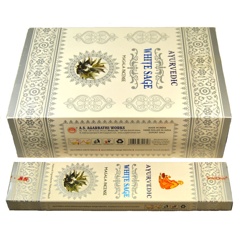 AYURVEDIC SAUGE BLANCHE (12 x 15 GRS)