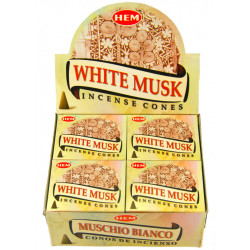 HEM CONES MUSK BLANC (12 x 10 CÔNES)