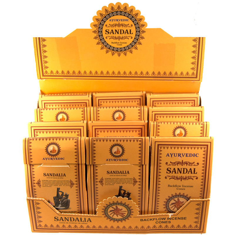 AYURVEDIC BOIS DE SANTAL CONES REFLUX (12 X 10)