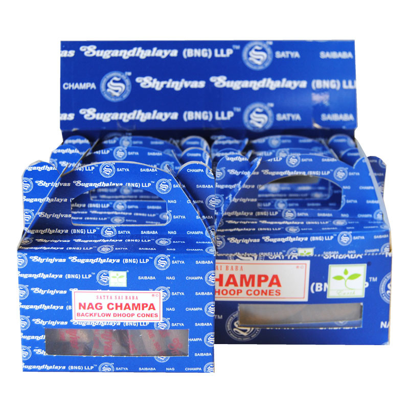 SATYA NAG CHAMPA CONES REFLUX (6 X 24 CONES)