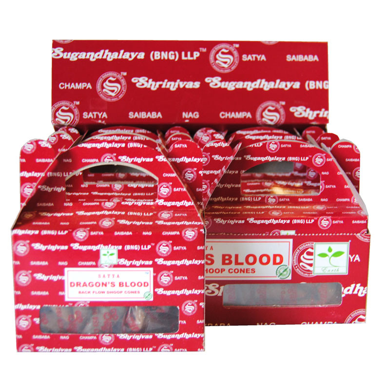 SATYA DRAGON BLOOD BACKFLOW CONES (6 X 24 CONES)