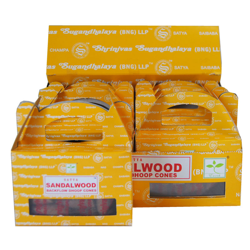 SATYA BOIS DE SANTAL CONES REFLUX (6 X 24 CONES)