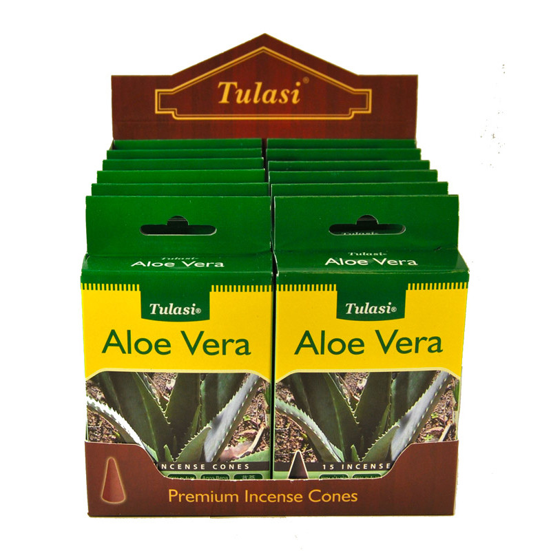 TULASI CONES ALOE VERA (12 x 15 cones)