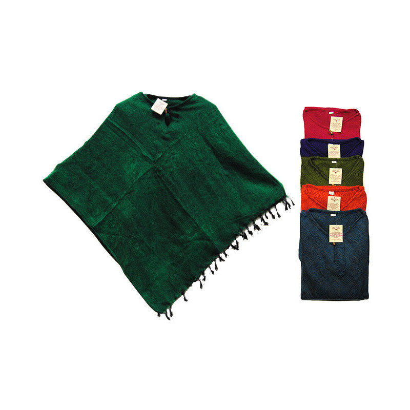 Poncho nepalais en laine col bouton Poncho nepalais en laine col bouton