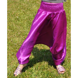 Sarouel satin uni - 12 ans