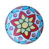 Boutons de tiroirs en faience fleur multicolor