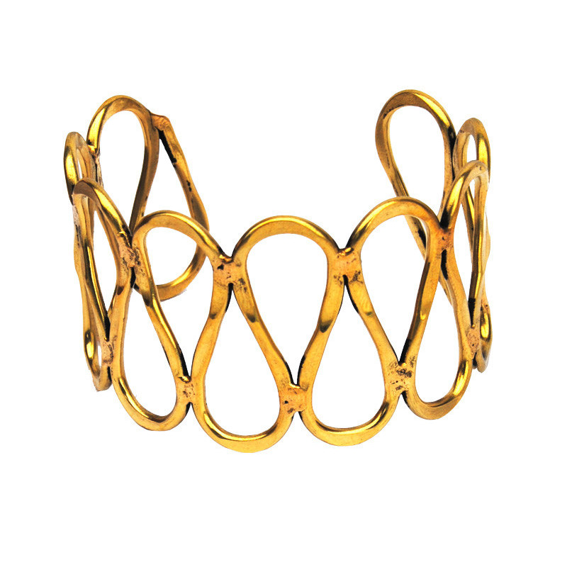 Bracelet doré ondulé