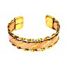 Bracelet doré et cuivré torsadés