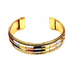 Dreimetallarmband, Gold, Kupfer, Silber