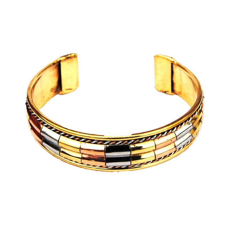 Dreimetallarmband, Gold, Kupfer, Silber