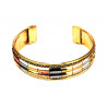 Bracelet trois métaux doré cuivré argenté