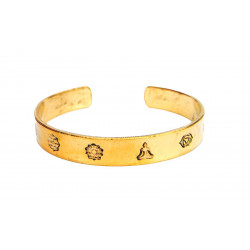 Pulsera de oro grabada