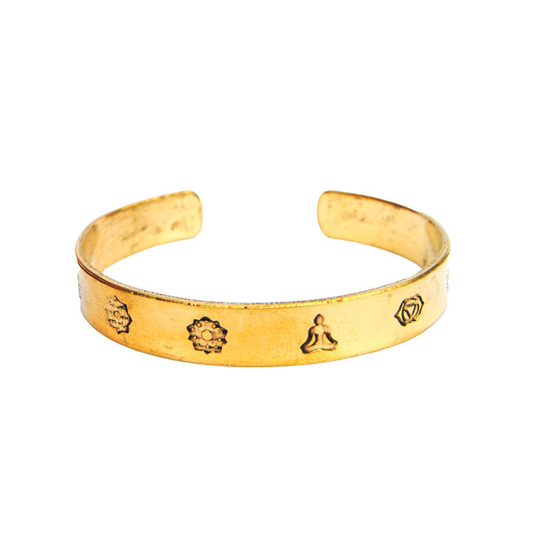 Bracelet doré gravé