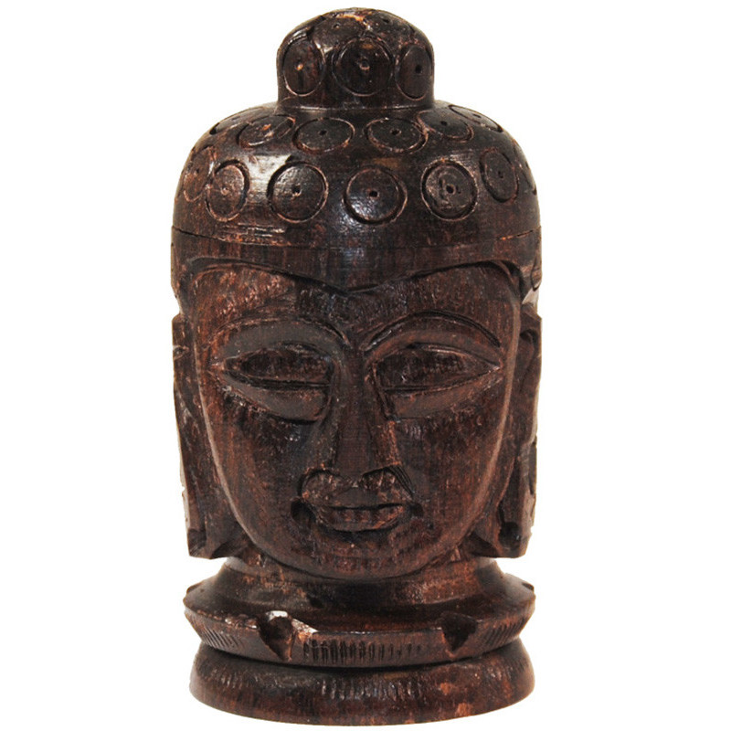 Boite en bois tete de bouddha grande (8 CM X 4,5CM)