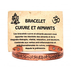 Bracelet cuivre et aimants motif Oriental