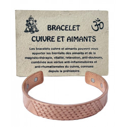 Bracelet Cuivre et Aimants motif Géométrique