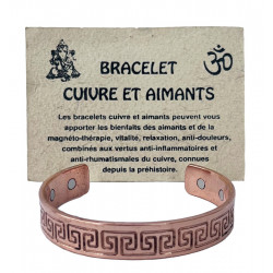 Bracelet cuivre et aimants motif Grec