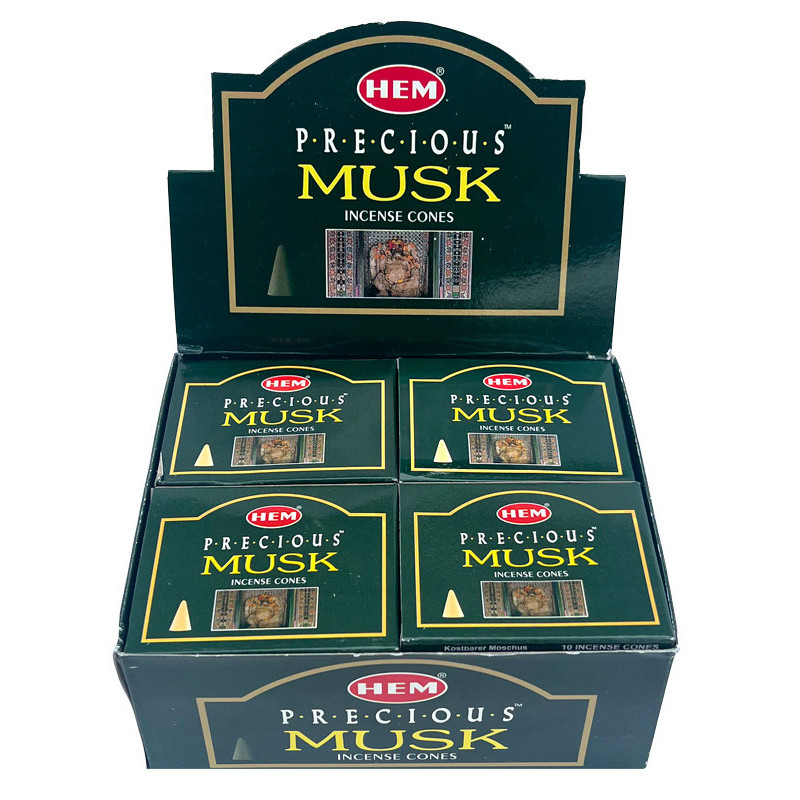 HEM CONES PRECIOUS MUSK (12 x 10 CONES)