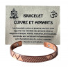 Bracelet fin Cuivre et Aimants motif géométrique