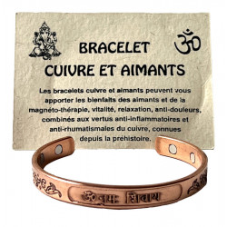 Braccialetti Rame Magnetici Regolabili 2 Pezzi – Gioielli Indiani Uomo Donna Per Yoga E Spiritualità