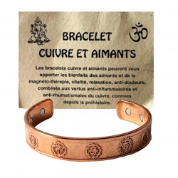 Bracelet Cuivre et Aimants 7 Chakras