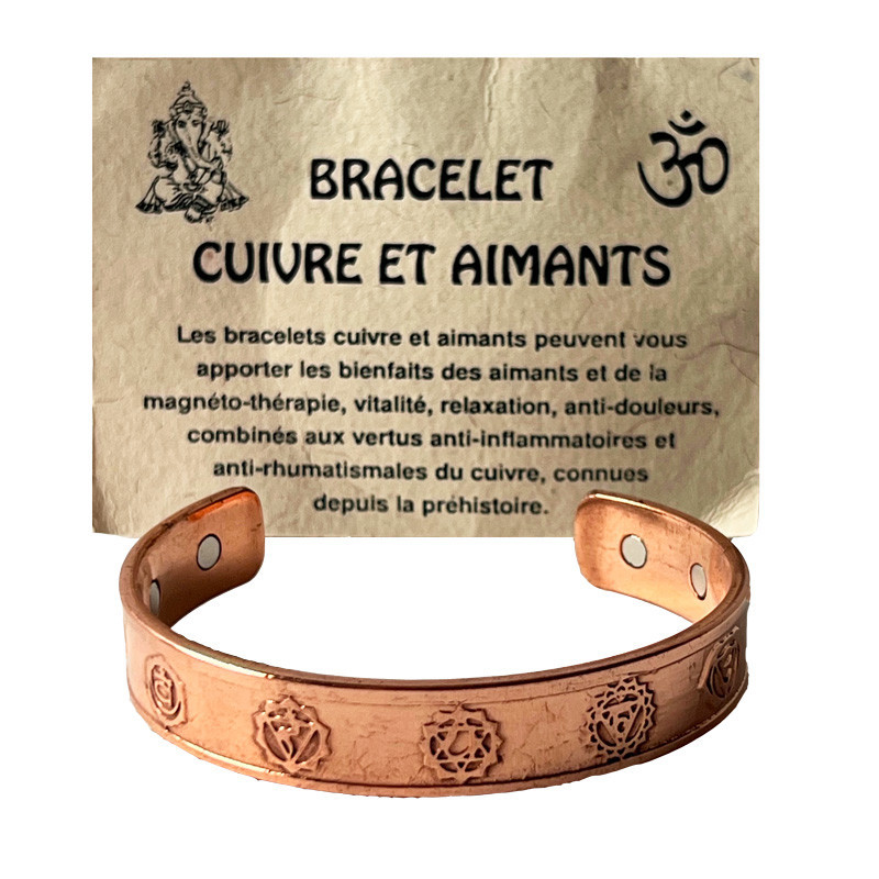 Bracelet Cuivre et Aimants 7 Chakras