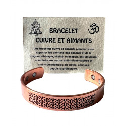 Bracelet Cuivre et Aimants motifs décoratifs