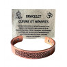 Bracelet Cuivre et Aimants motifs décoratifs