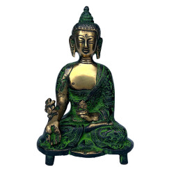 Statuette de bouddha geste du don 13,5 cms 0,7 kgs